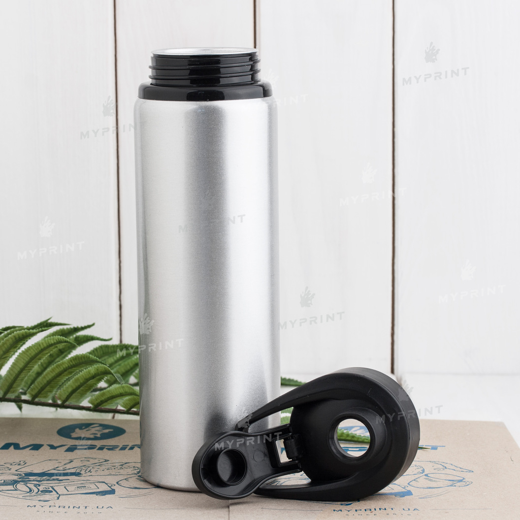 Water bottle for sublimation metallic silver (750 ml) (7055) - фото 5 Water bottle for sublimation metallic silver (750 ml) (7055) - фото 5 - Blanks for sublimation