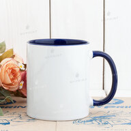 Sublimation Cup Color Inside with Color Handle Dark Blue 11 Oz (330 ml) (4245) - фото 2 Sublimation Cup Color Inside with Color Handle Dark Blue 11 Oz (330 ml) (4245) - фото 2 - Blanks for sublimation