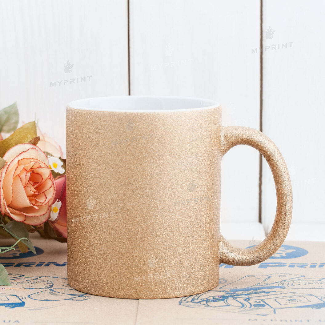 Cup for sublimation glitter champagne 11 Oz (330 ml) (6099) - фото 2 Cup for sublimation glitter champagne 11 Oz (330 ml) (6099) - фото 2 - Blanks for sublimation
