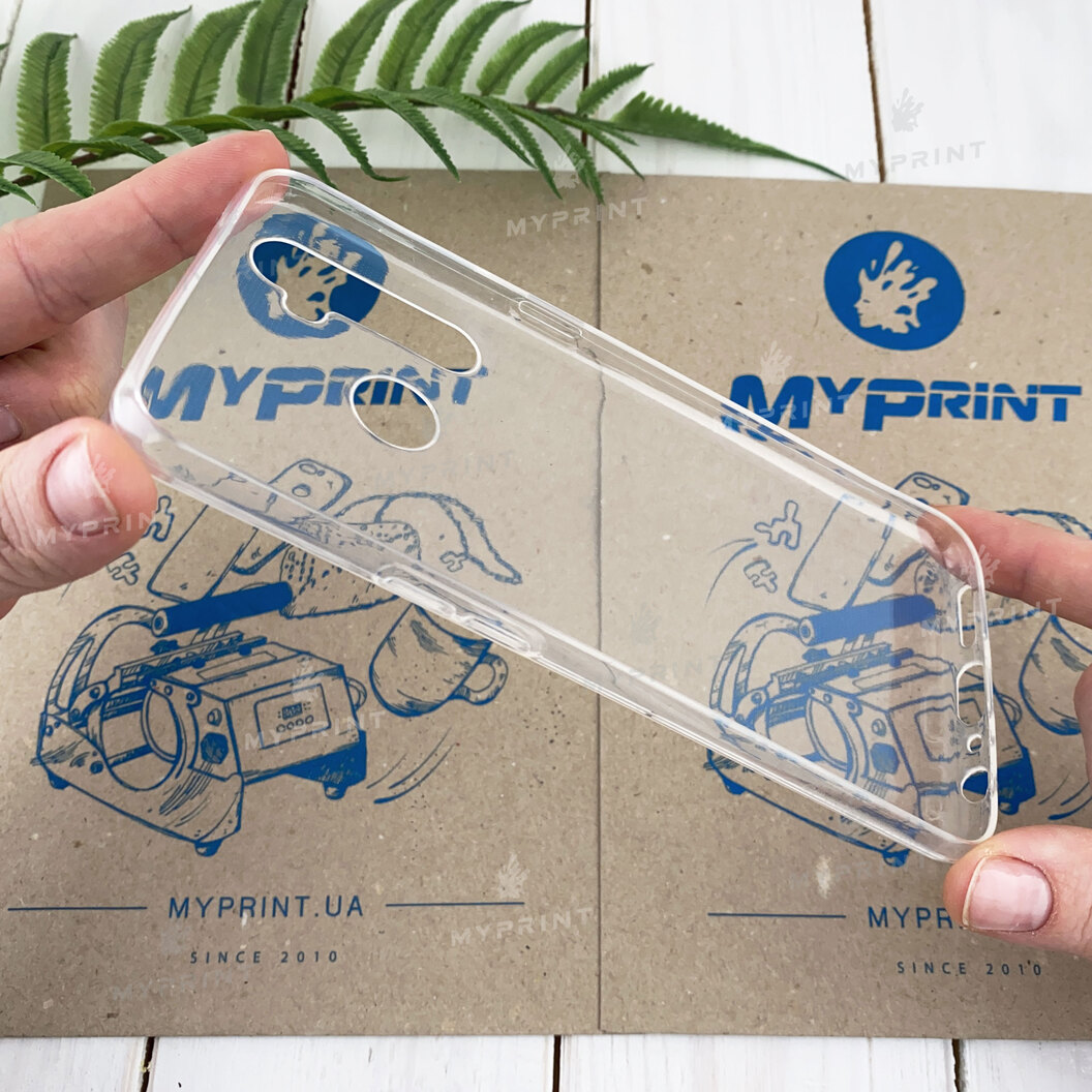 Чохол силіконовий для Realme 5 Pro прозорий (7175) - фото 3 Чохол силіконовий для Realme 5 Pro прозорий (7175) - фото 3 - Чохли для УФ друку