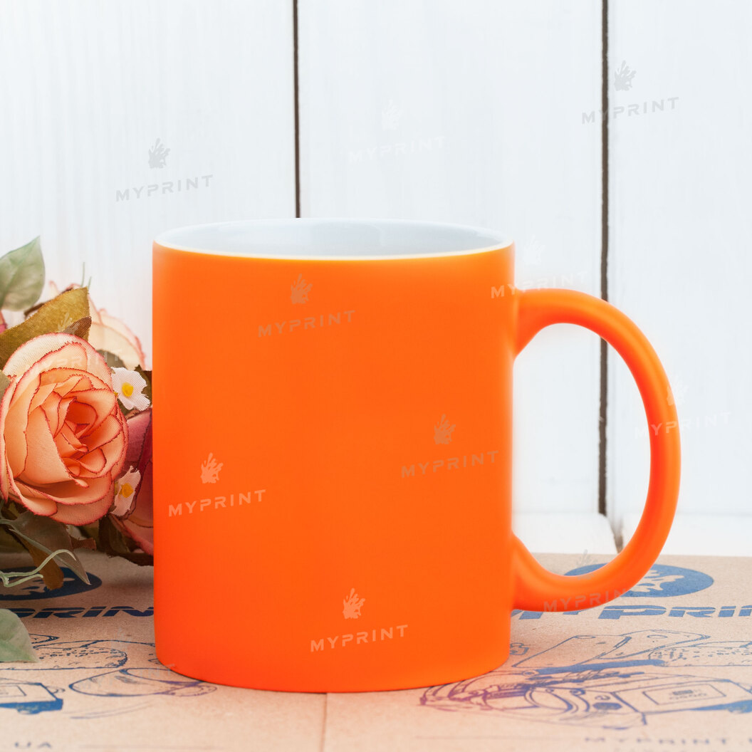 Sublimation cup colored neon orange 11 Oz (330 ml) (6094) - фото 2 Sublimation cup colored neon orange 11 Oz (330 ml) (6094) - фото 2 - Blanks for sublimation