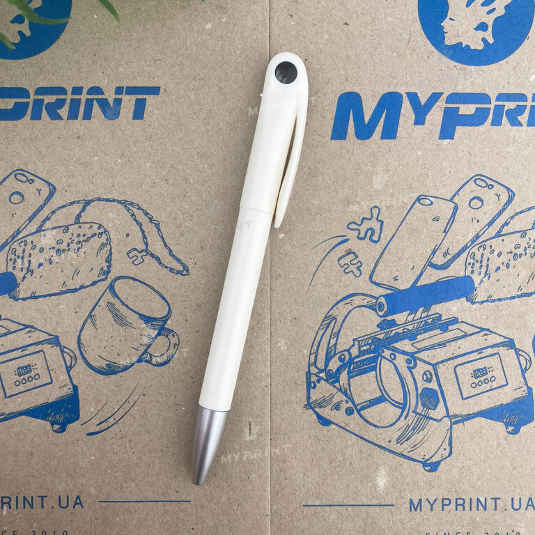 Pen for thermal transfer with a rotary mechanism, white with black (7188)  Pen for thermal transfer with a rotary mechanism, white with black (7188)
