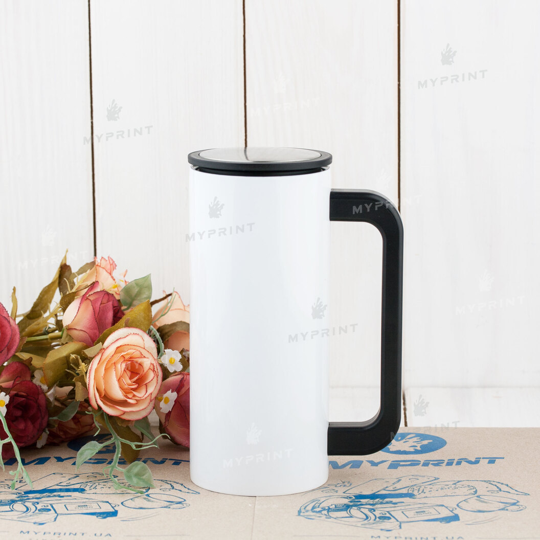 Термокружка для сублимации "Starbucks" белая с ручкой 350 мл (7267) - фото 1 - Заготовки для сублимации