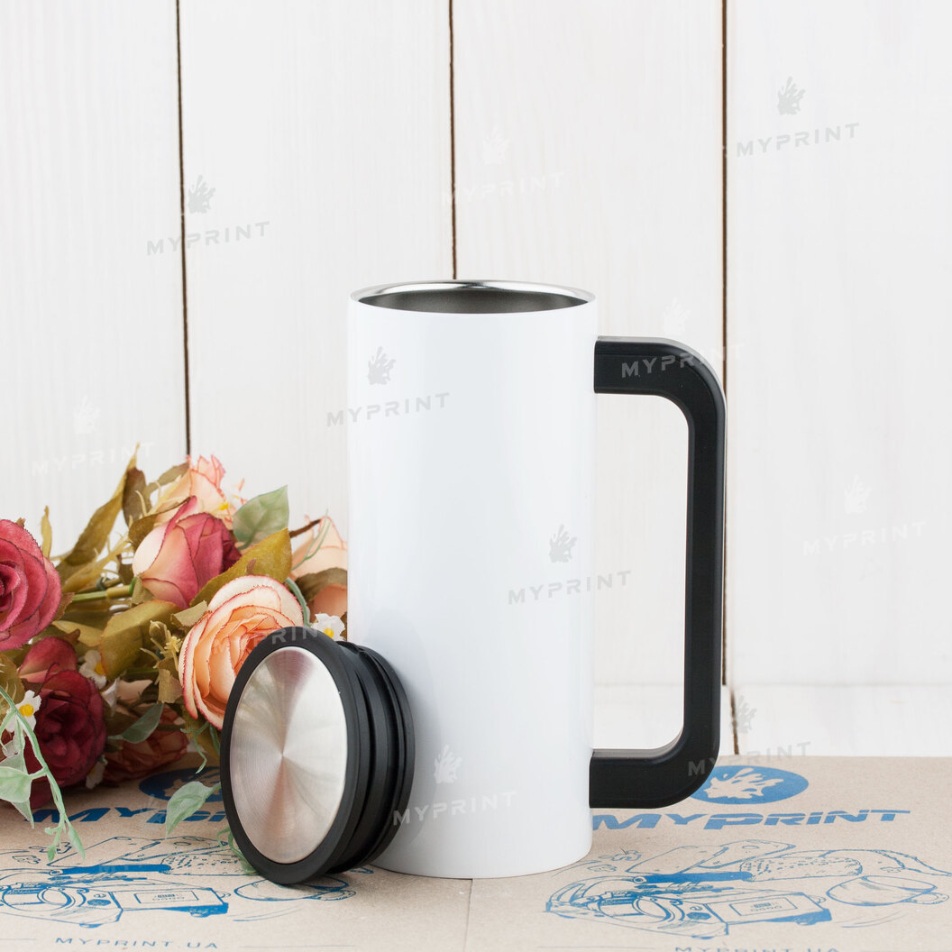 Термокружка для сублимации "Starbucks" белая с ручкой 350 мл (7267) - фото 2 - Заготовки для сублимации