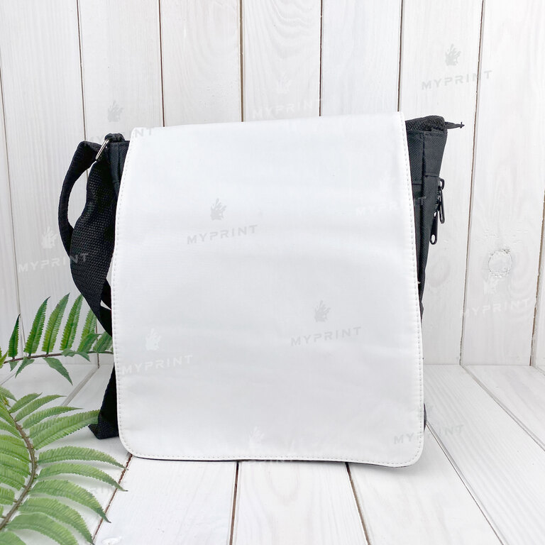 Bag for sublimation over the shoulder black 29*27*10 cm (7369)  Bag for sublimation over the shoulder black 29*27*10 cm (7369)