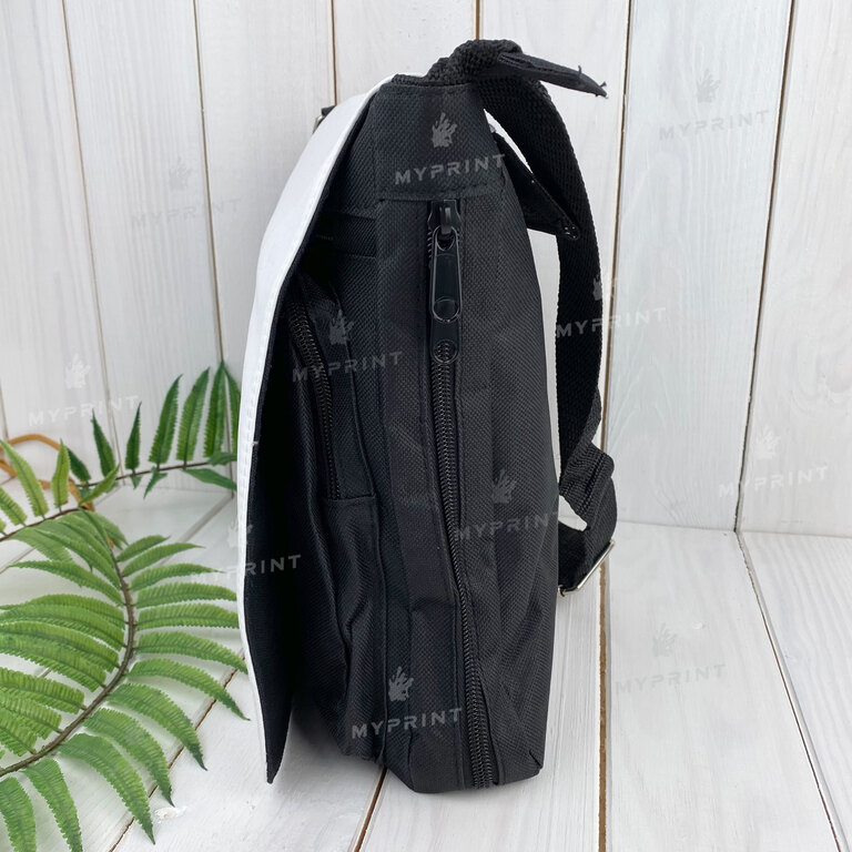Bag for sublimation over the shoulder black 29*27*10 cm (7369)  Bag for sublimation over the shoulder black 29*27*10 cm (7369)