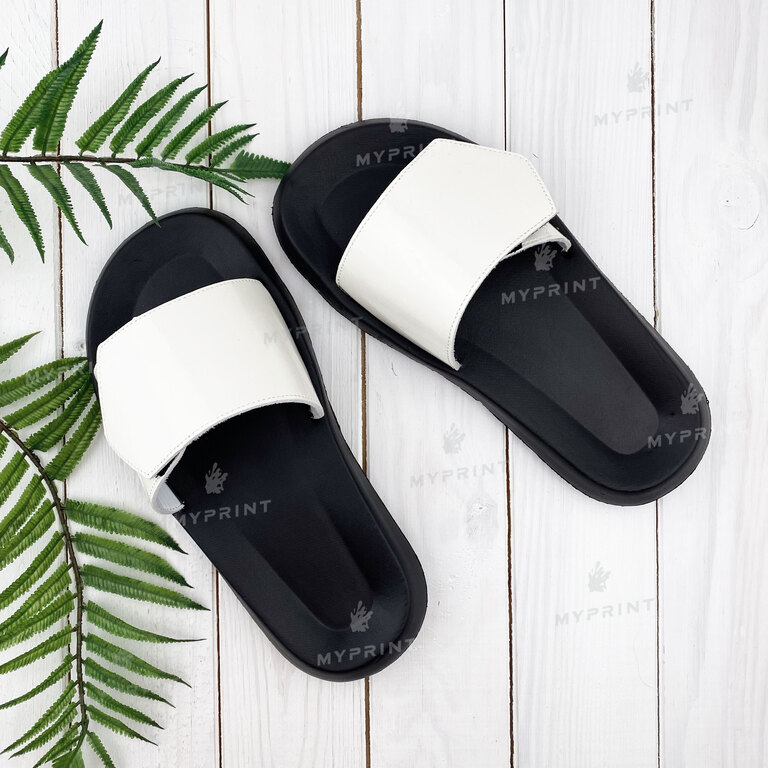 Flip flops for sublimation on Velcro with black sole 39 (24 cm) (7402)  Flip flops for sublimation on Velcro with black sole 39 (24 cm) (7402)