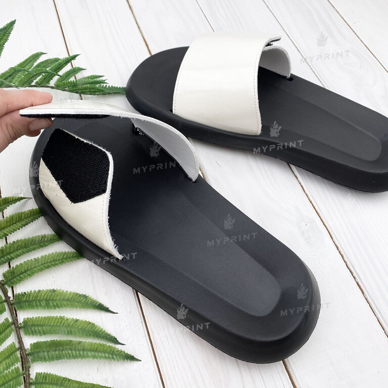 Flip flops for sublimation on Velcro with black sole 39 (24 cm) (7402)  Flip flops for sublimation on Velcro with black sole 39 (24 cm) (7402)