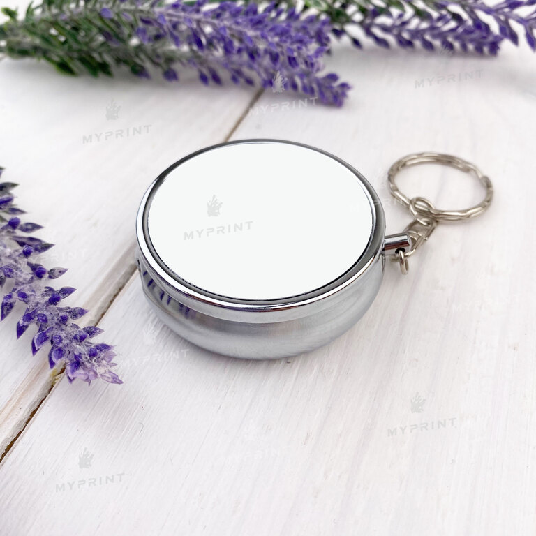 Брелок-попільничка для сублімації металевий односторонній d = 42 мм (7533) 