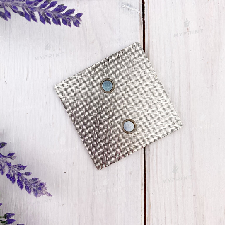 Магнит для сублимации металлический квадратный  5,2*5,2 см (7535) 