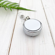 Keychain-retractor for sublimation metal one-sided round d = 33 mm (7623) - фото 2 - Blanks for sublimation