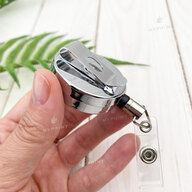 Keychain-retractor for sublimation metal one-sided round d = 33 mm (7623) - фото 4 - Blanks for sublimation