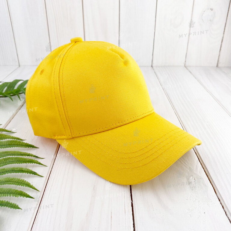 Five-blade cap cotton, children's yellow (7639)  Five-blade cap cotton, children's yellow (7639)