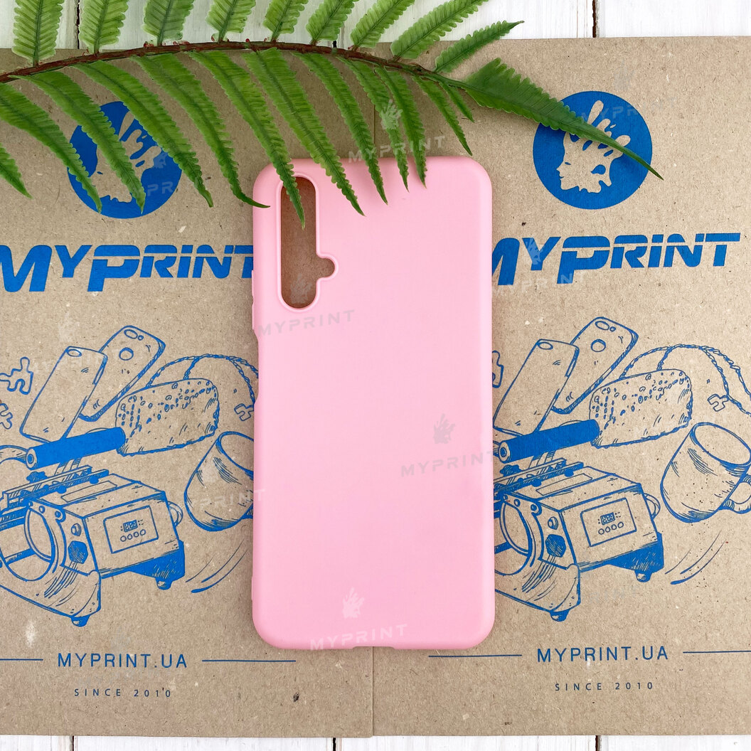 Чохол силіконовий для Huawei Nova 5T рожевий (7414) - фото 1 Чохол силіконовий для Huawei Nova 5T рожевий (7414) - фото 1 - Чохли для УФ друку