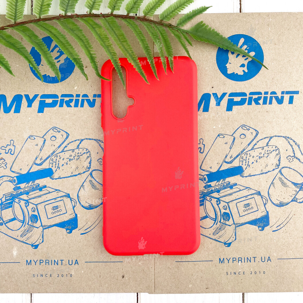Silicone cover for Huawei Nova 5T red (7415) - фото 1 Silicone cover for Huawei Nova 5T red (7415) - фото 1 - Covers for UV printing