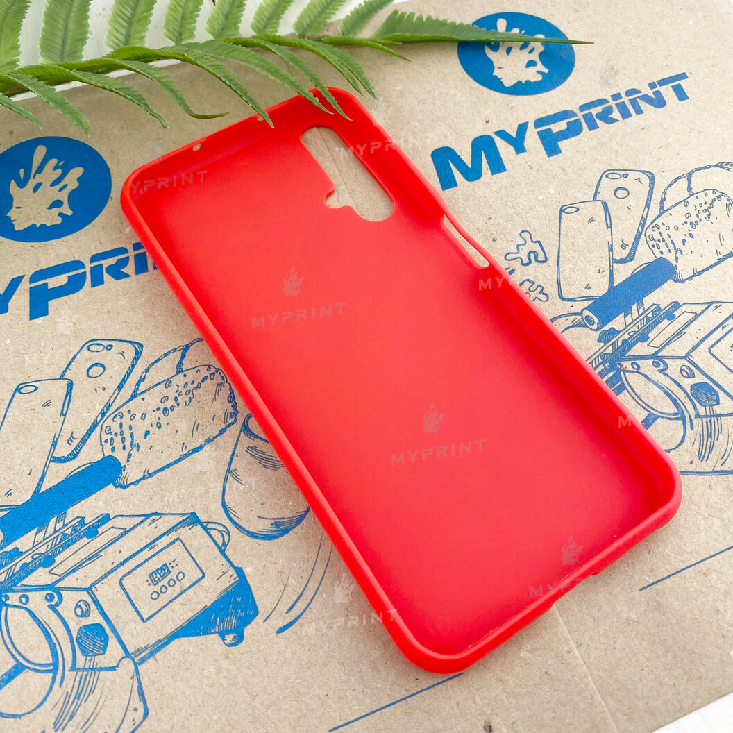 Silicone cover for Huawei Nova 5T red (7415) - фото 3 Silicone cover for Huawei Nova 5T red (7415) - фото 3 - Covers for UV printing