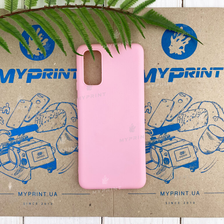 Чохол силіконовий для Samsung S20 рожевий (7422) 