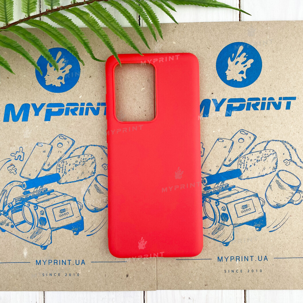 Silicon case for Samsung S20 Ultra red (7420) - фото 1 Silicon case for Samsung S20 Ultra red (7420) - фото 1 - Covers for UV printing