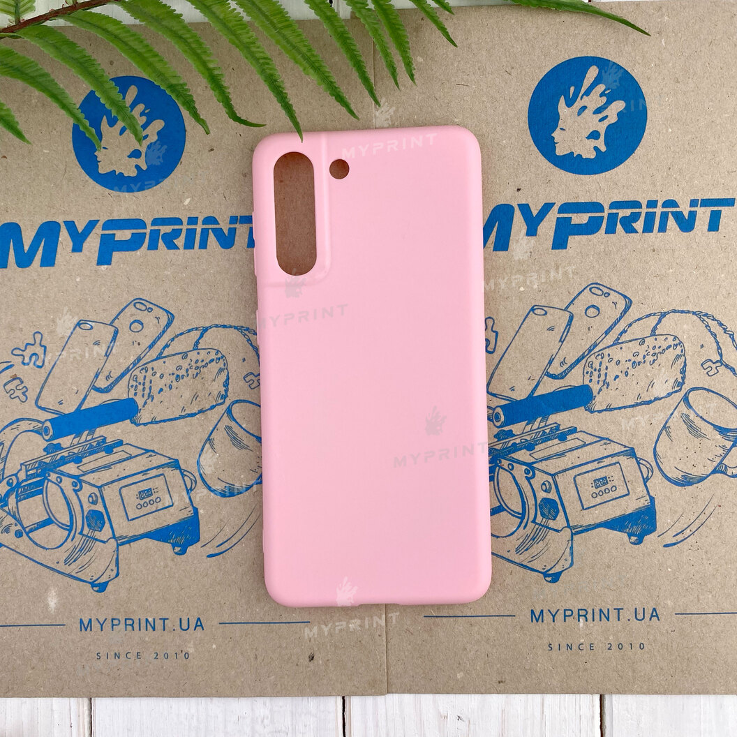 Чохол силіконовий для Samsung S21 рожевий (7440) - фото 1 Чохол силіконовий для Samsung S21 рожевий (7440) - фото 1 - Чохли для УФ друку