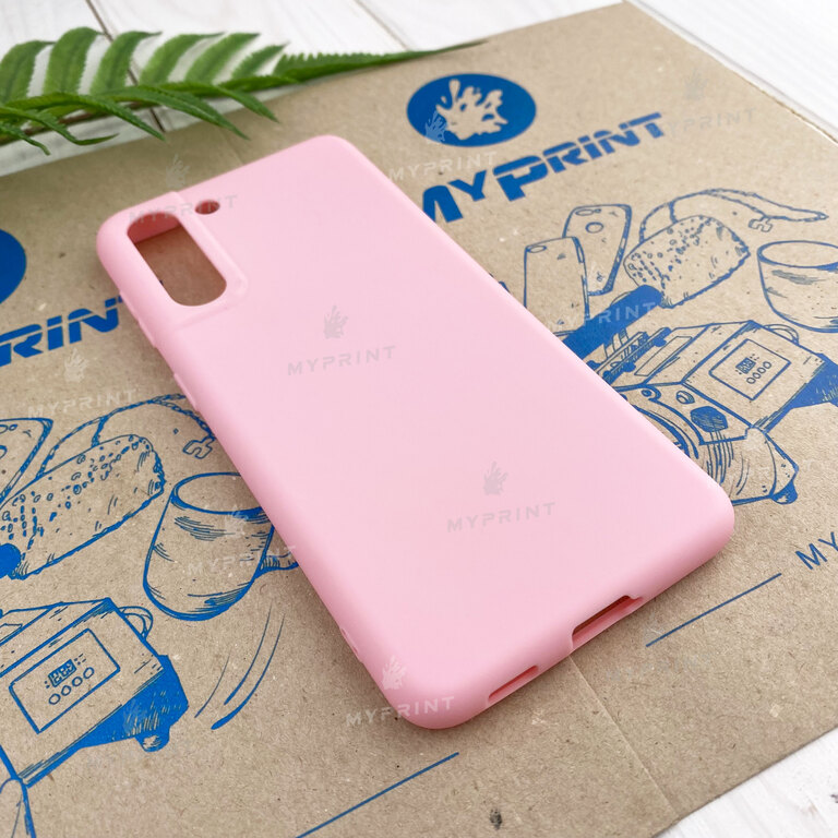 Чохол силіконовий для Samsung S21 рожевий (7440) 