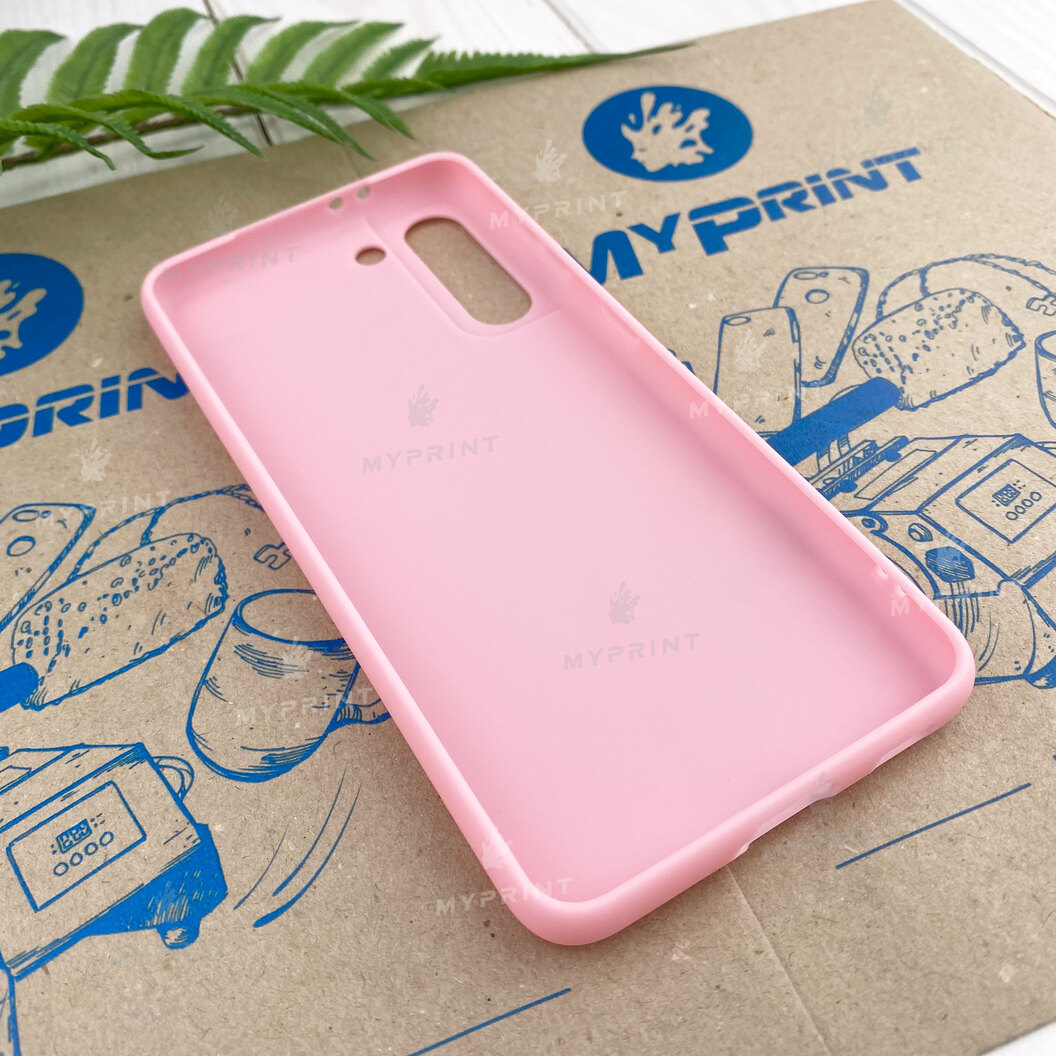 Чохол силіконовий для Samsung S21 рожевий (7440) - фото 3 Чохол силіконовий для Samsung S21 рожевий (7440) - фото 3 - Чохли для УФ друку