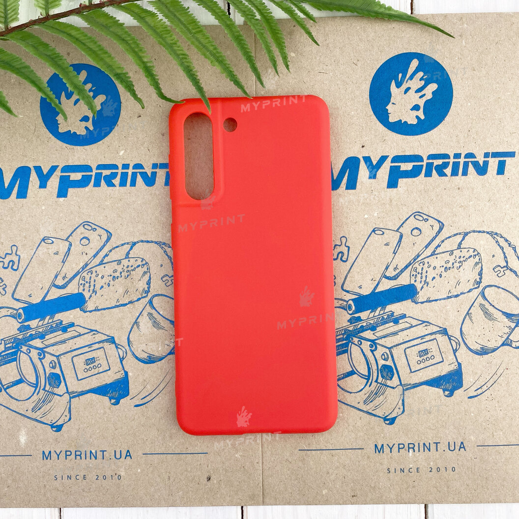 Чохол силіконовий для Samsung S21 червоний (7441) - фото 1 Чохол силіконовий для Samsung S21 червоний (7441) - фото 1 - Чохли для УФ друку