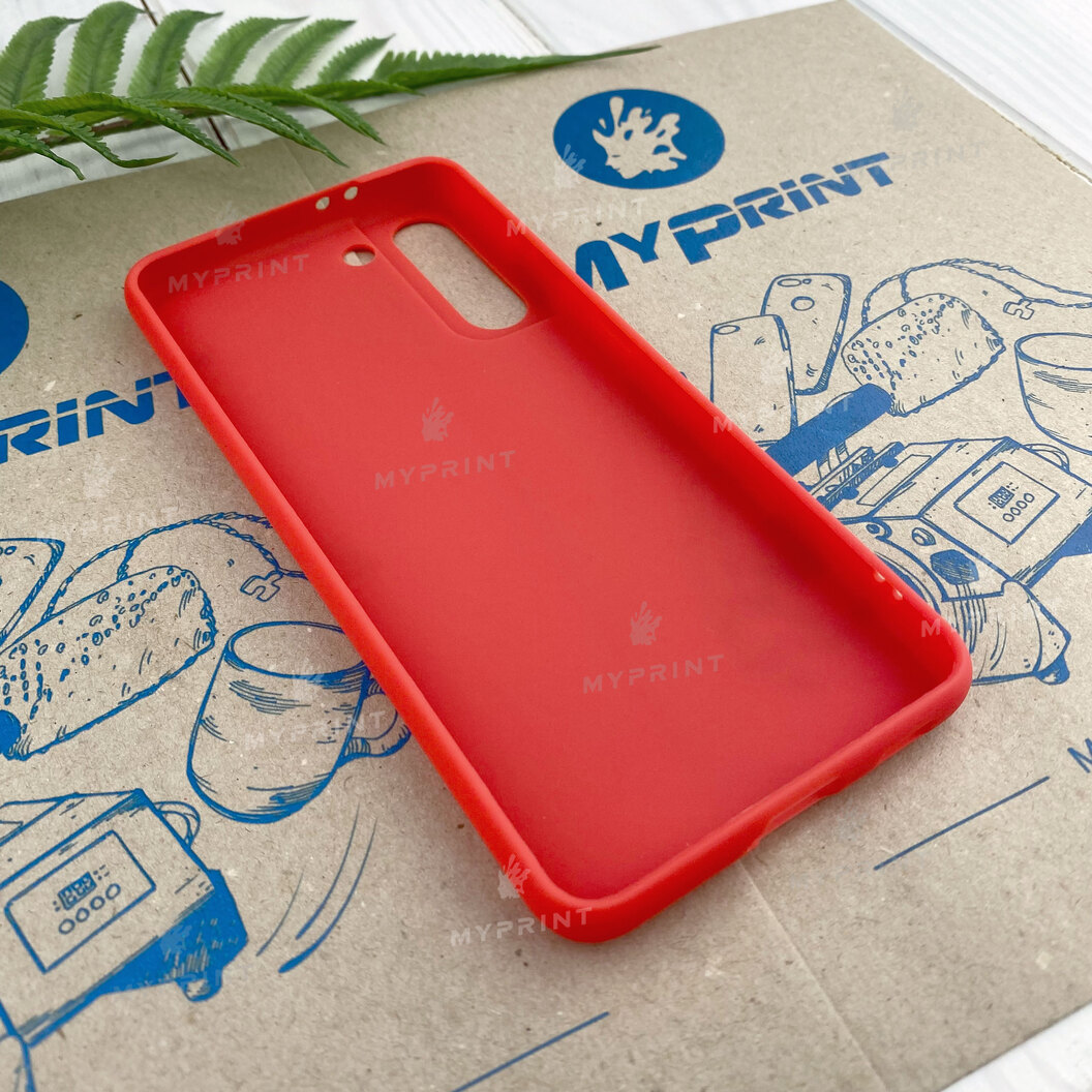 Чохол силіконовий для Samsung S21 червоний (7441) - фото 3 Чохол силіконовий для Samsung S21 червоний (7441) - фото 3 - Чохли для УФ друку