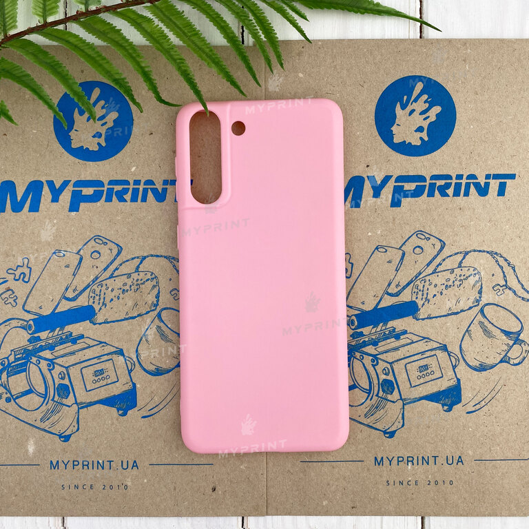 Чохол силіконовий для Samsung S21 Plus рожевий (7442) 
