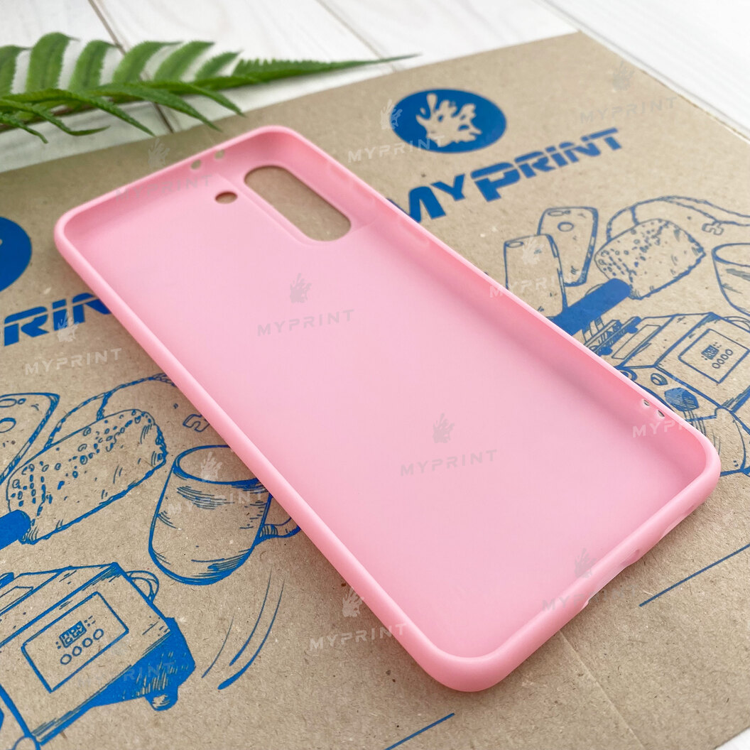 Чохол силіконовий для Samsung S21 Plus рожевий (7442) - фото 3 - Чохли для УФ друку
