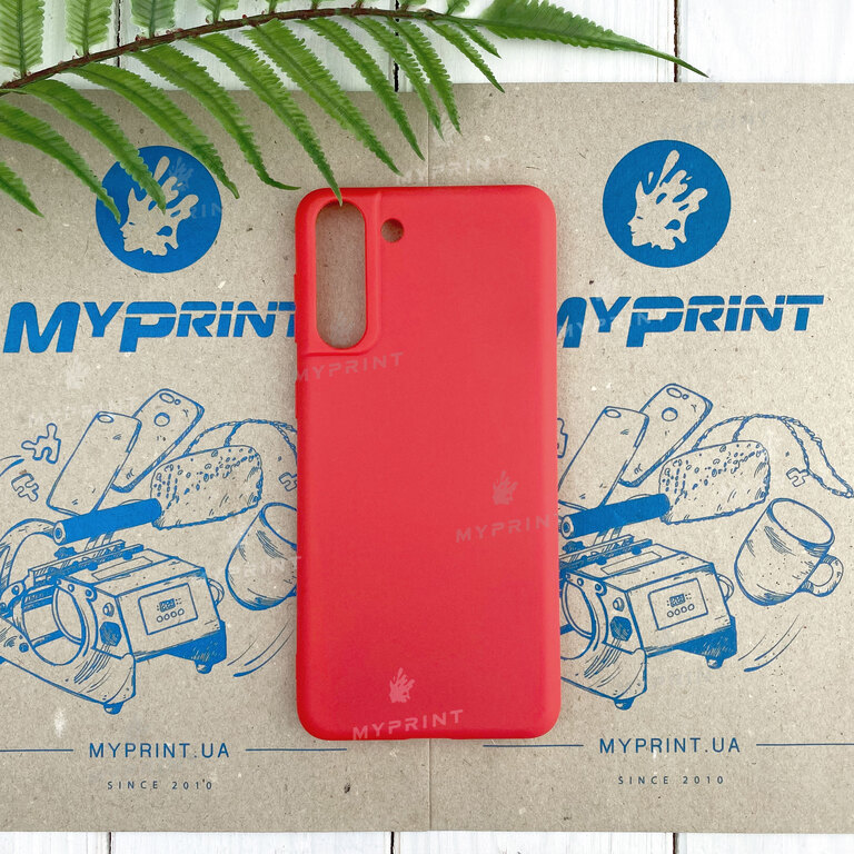 Чохол силіконовий для Samsung S21 Plus червоний (7443) 