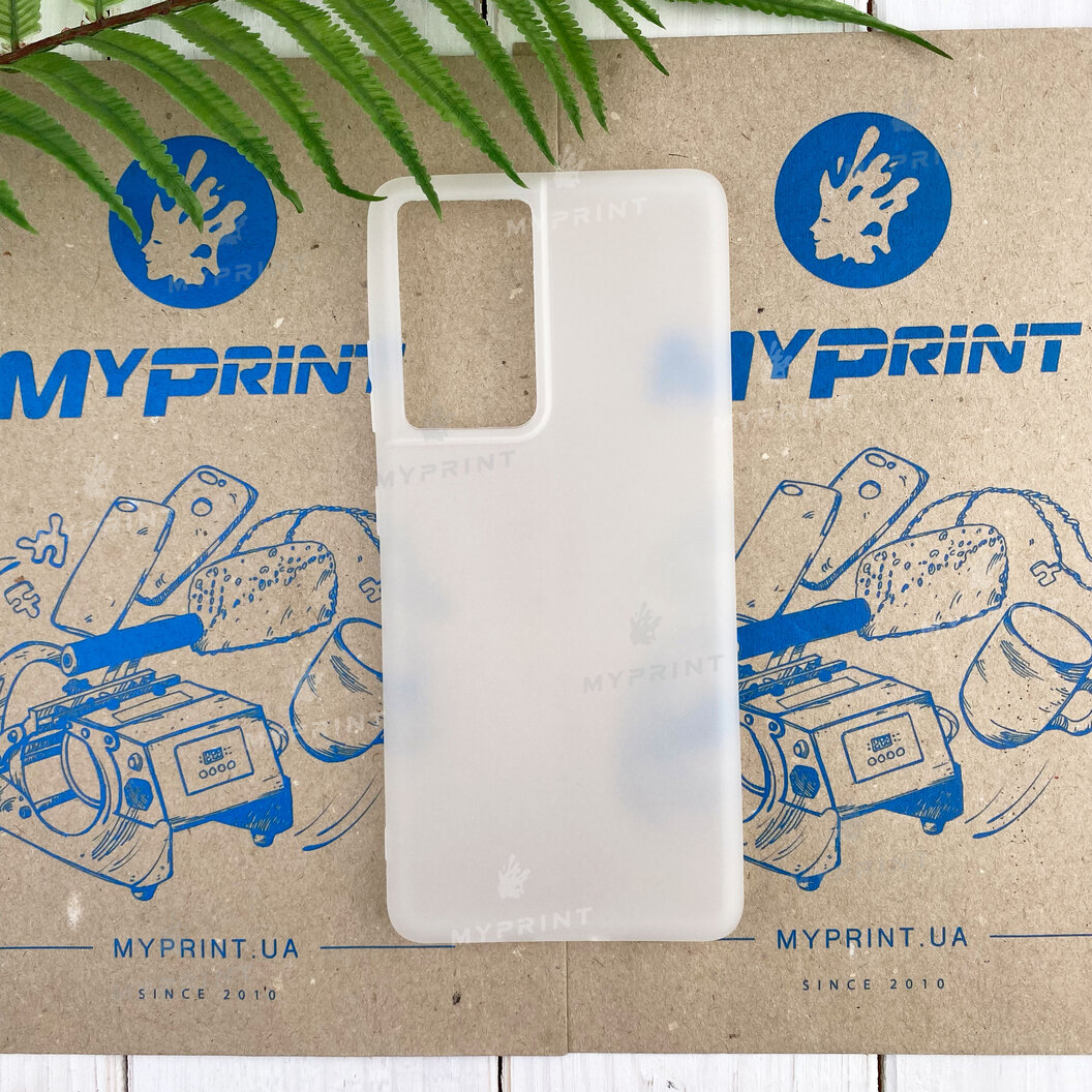 Чохол силіконовий для Samsung S21 Ultra білий (7444) - фото 1 - Чохли для УФ друку
