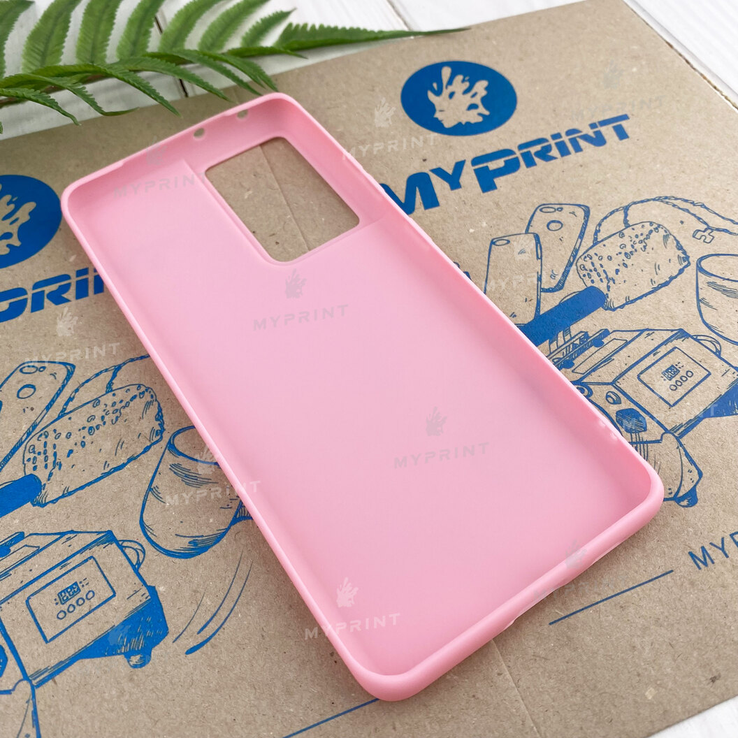 Чохол силіконовий для Samsung S21 Ultra рожевий (7445) - фото 3 - Чохли для УФ друку