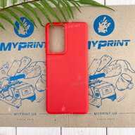 Чохол силіконовий для Samsung S21 Ultra червоний (7446) - фото 1 Чохол силіконовий для Samsung S21 Ultra червоний (7446) - фото 1 - Чохли для УФ друку