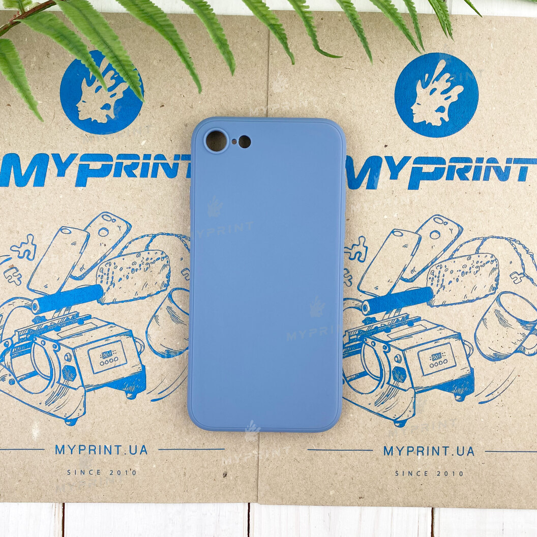 Silicone cover for iPhone 7/8 / SE (2020) gray-blue (7820) - фото 1 Silicone cover for iPhone 7/8 / SE (2020) gray-blue (7820) - фото 1 - Covers for UV printing
