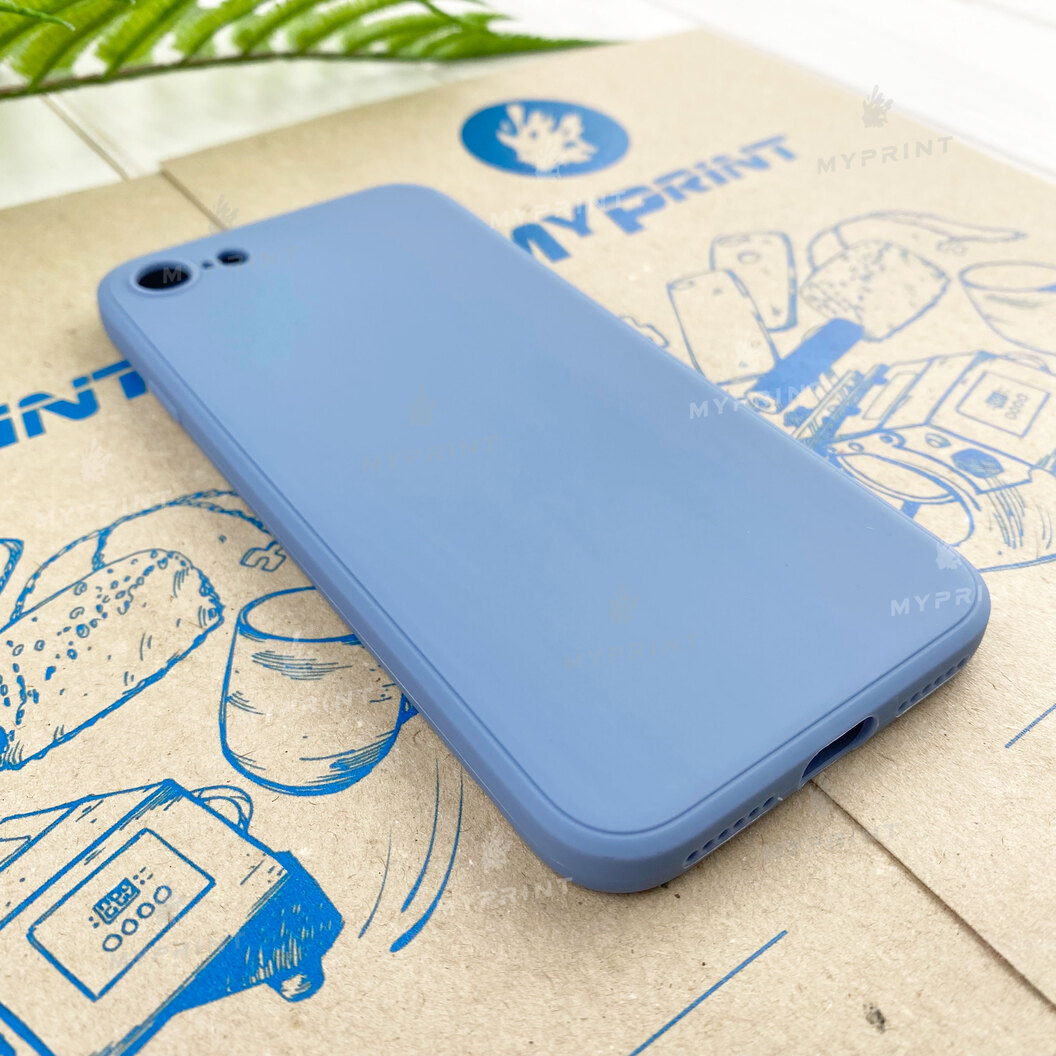 Silicone cover for iPhone 7/8 / SE (2020) gray-blue (7820) - фото 2 Silicone cover for iPhone 7/8 / SE (2020) gray-blue (7820) - фото 2 - Covers for UV printing