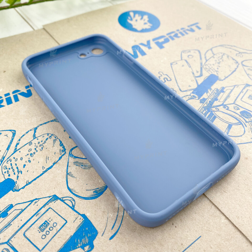 Silicone cover for iPhone 7/8 / SE (2020) gray-blue (7820) - фото 3 Silicone cover for iPhone 7/8 / SE (2020) gray-blue (7820) - фото 3 - Covers for UV printing