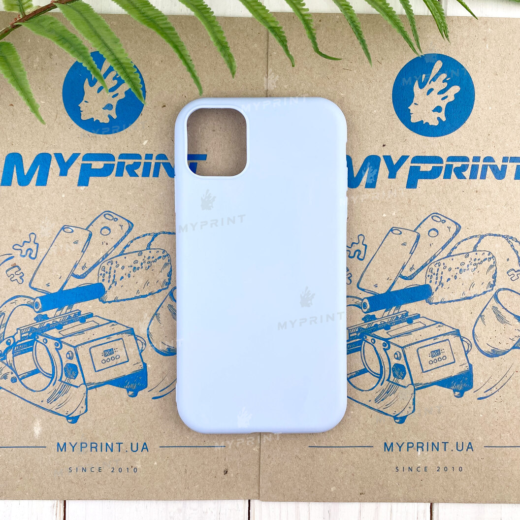 Silicone case for iPhone 11 blue (7815) - фото 1 Silicone case for iPhone 11 blue (7815) - фото 1 - Covers for UV printing