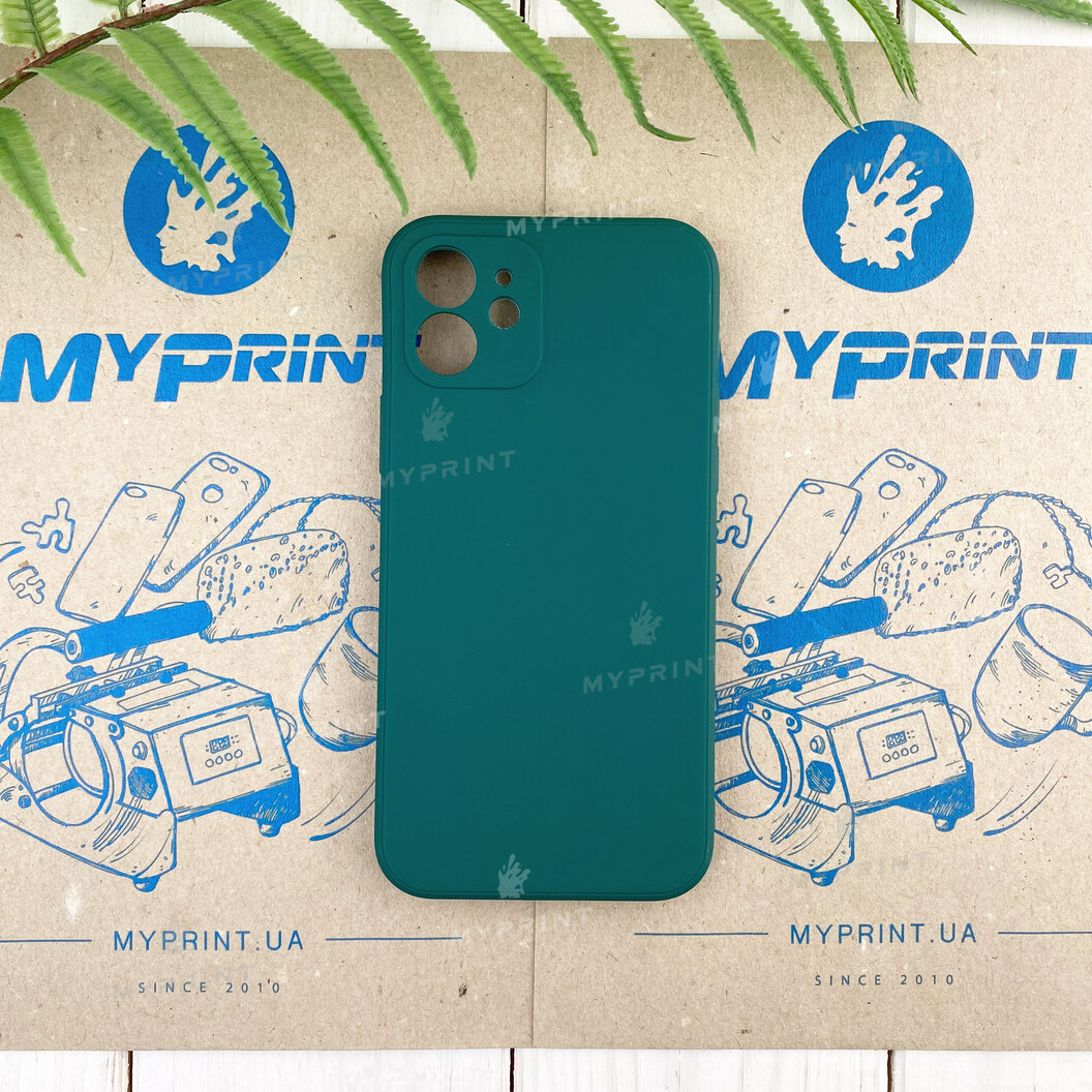 Чохол силіконовий для iPhone 12 / 12 Pro зелений (7818) - фото 1 - Чохли для УФ друку