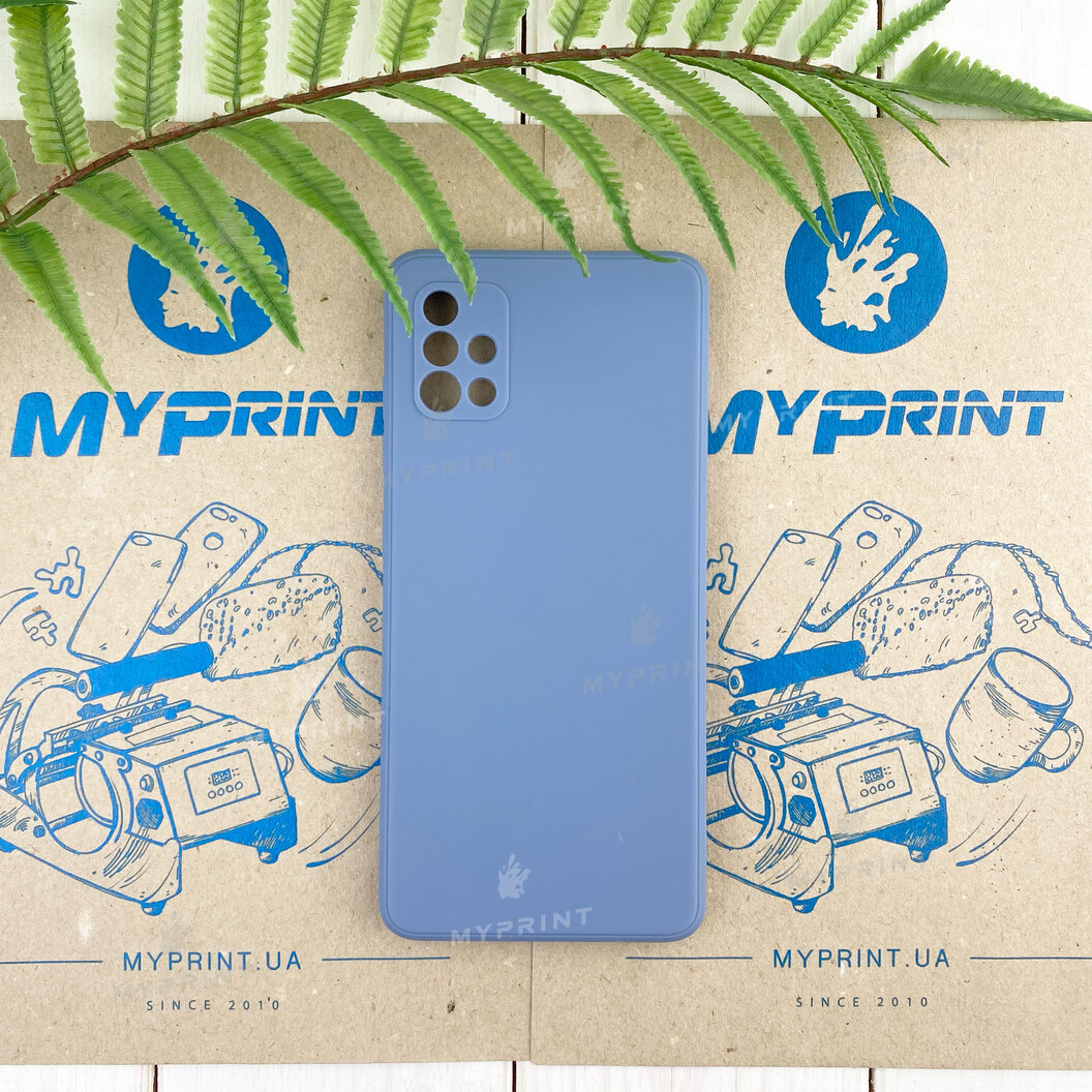 Чохол силіконовий для Samsung A51 сіро-блакитний (7812) - фото 1 Чохол силіконовий для Samsung A51 сіро-блакитний (7812) - фото 1 - Чохли для УФ друку