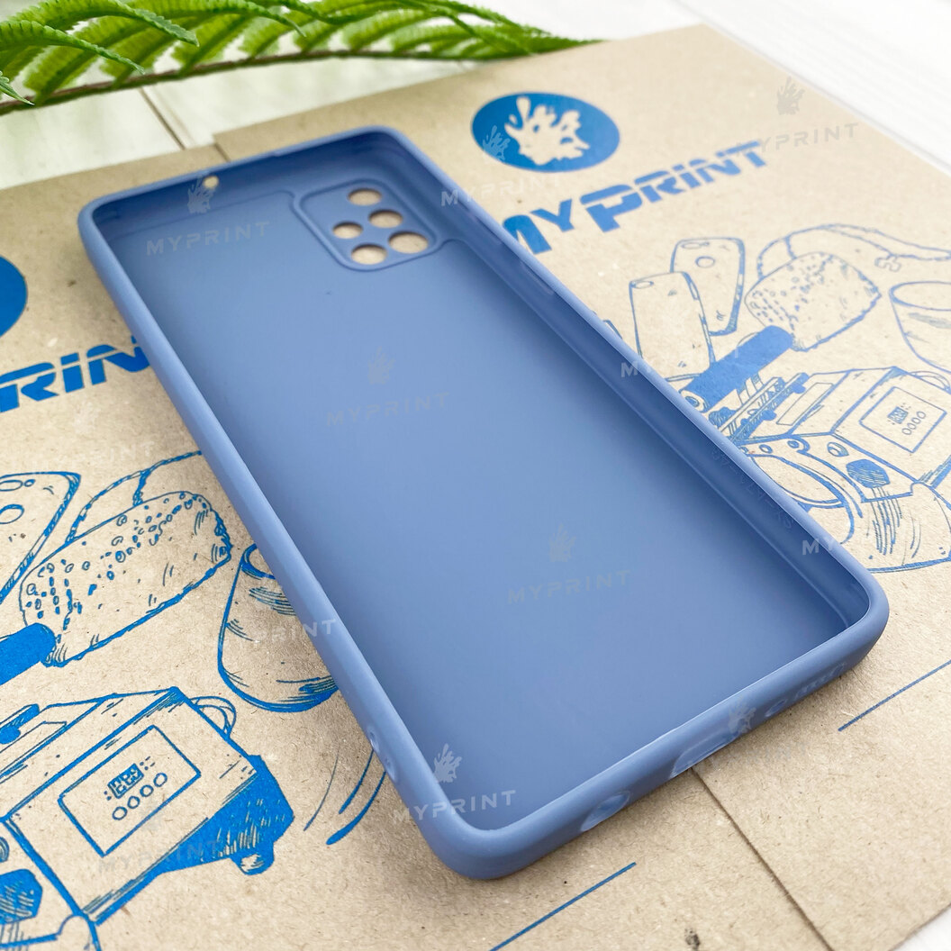 Чохол силіконовий для Samsung A71 сіро-блакитний (7824) - фото 3 Чохол силіконовий для Samsung A71 сіро-блакитний (7824) - фото 3 - Чохли для УФ друку