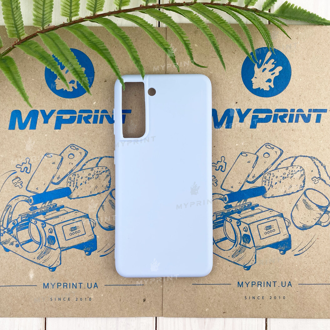 Чохол силіконовий для Samsung S21 блакитний (7813) - фото 1 - Чохли для УФ друку
