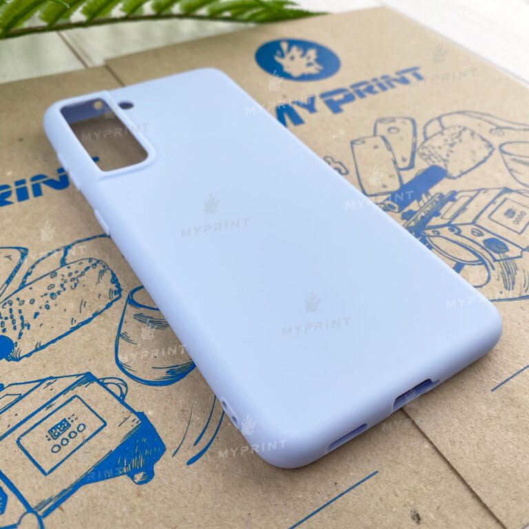 Чохол силіконовий для Samsung S21 блакитний (7813) 