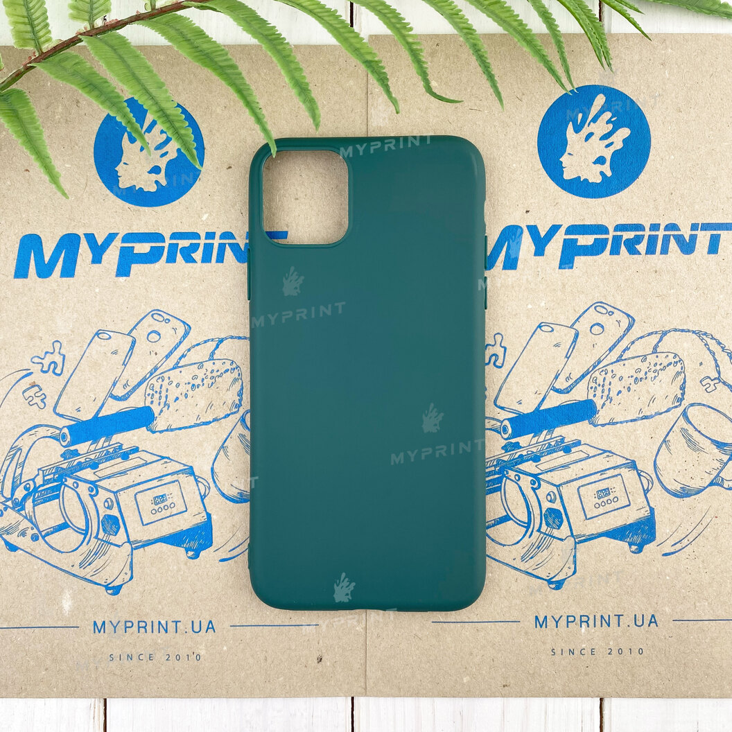Чохол силіконовий для iPhone 11 Pro Max зелений (7822) - фото 1 Чохол силіконовий для iPhone 11 Pro Max зелений (7822) - фото 1 - Чохли для УФ друку