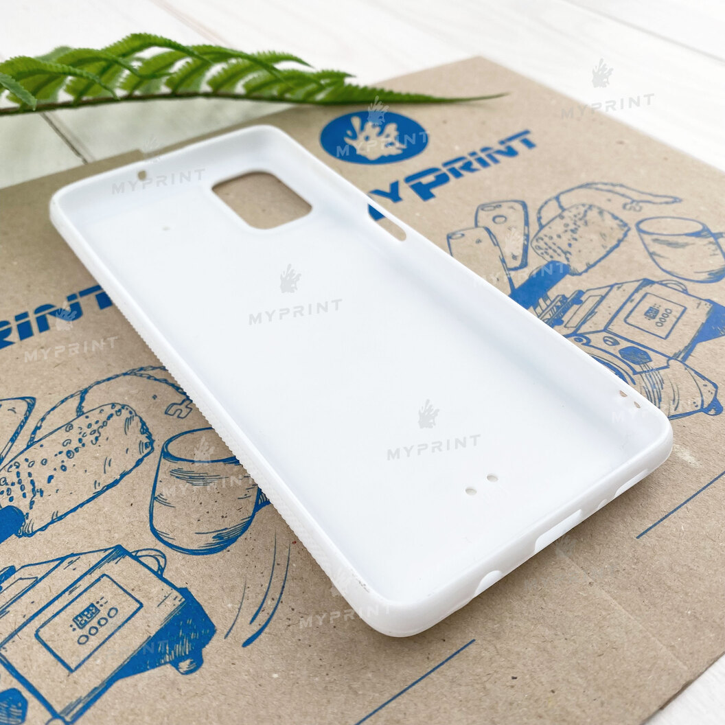 Cover for sublimation 2D silicone (TPU) for Samsung M51 white (7341) - фото 3 Cover for sublimation 2D silicone (TPU) for Samsung M51 white (7341) - фото 3 - Blanks for sublimation