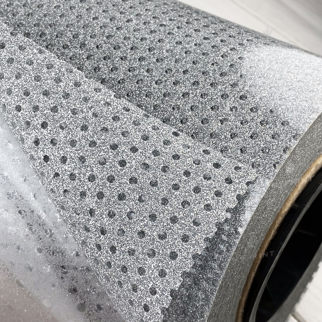 Термотрансферна плівка My Print Mesh Glitter в сітку срібляста 1 пог. м. (1*0,5 м) (7948) - фото 4 Термотрансферна плівка My Print Mesh Glitter в сітку срібляста 1 пог. м. (1*0,5 м) (7948) - фото 4 - Плотери і матеріали для порізки