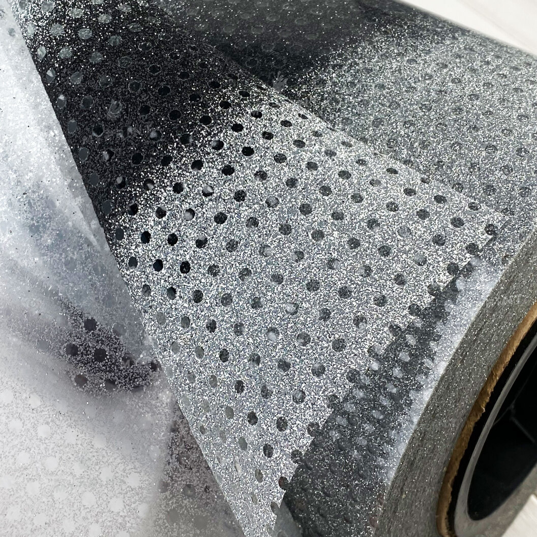 Heat transfer film My Print Mesh Glitter in silver-black mesh 1 pc.  m. (1*0.5 m) (7950) - фото 4 Heat transfer film My Print Mesh Glitter in silver-black mesh 1 pc.  m. (1*0.5 m) (7950) - фото 4 - Consumables for printing