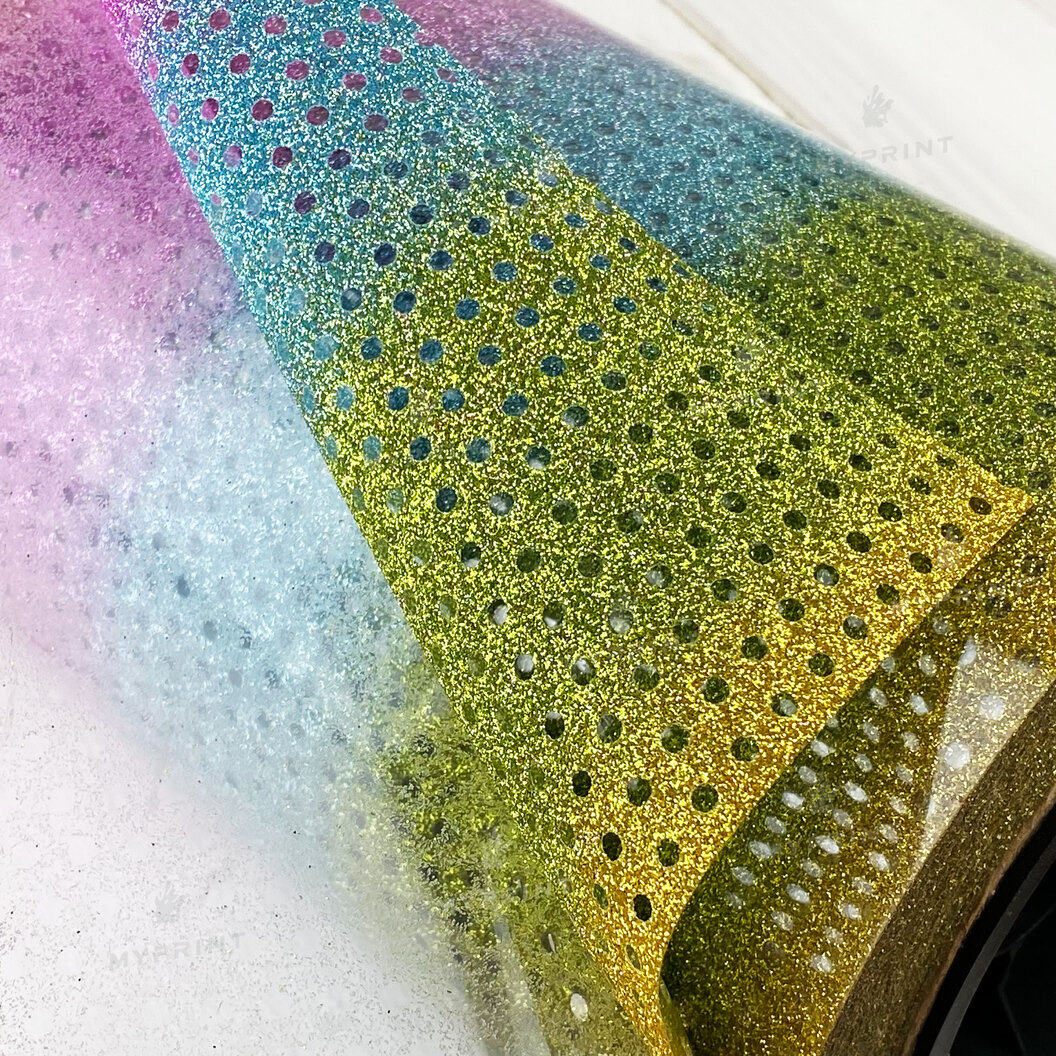 Термотрансферна плівка My Print Mesh Glitter в сітку різнокольорова M3 1 пог. м. (1*0,5 м) (7951) - фото 5 Термотрансферна плівка My Print Mesh Glitter в сітку різнокольорова M3 1 пог. м. (1*0,5 м) (7951) - фото 5 - Плотери і матеріали для порізки