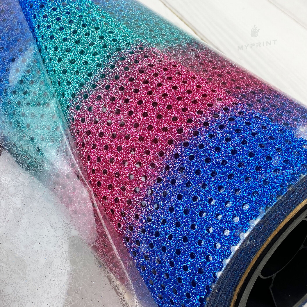 Термотрансферна плівка My Print Mesh Glitter в сітку різнокольорова M2 1 пог. м. (1*0,5 м) (7953) - фото 4 Термотрансферна плівка My Print Mesh Glitter в сітку різнокольорова M2 1 пог. м. (1*0,5 м) (7953) - фото 4 - Плотери і матеріали для порізки