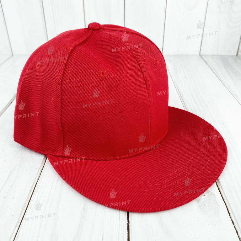 Кепка з прямим козирком snapback червона (7980)  Кепка з прямим козирком snapback червона (7980)