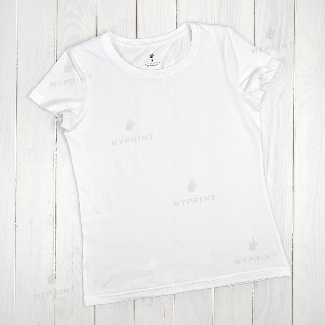 T-shirt women's cotton/elastane 170 g/m², white, XL (8029) - фото 3 T-shirt women's cotton/elastane 170 g/m², white, XL (8029) - фото 3 - Blanks for sublimation